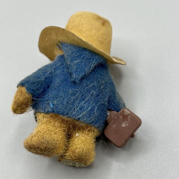 Paddington Bear‎ 2 1/2”Flocked vintage - Picture 3 of 10